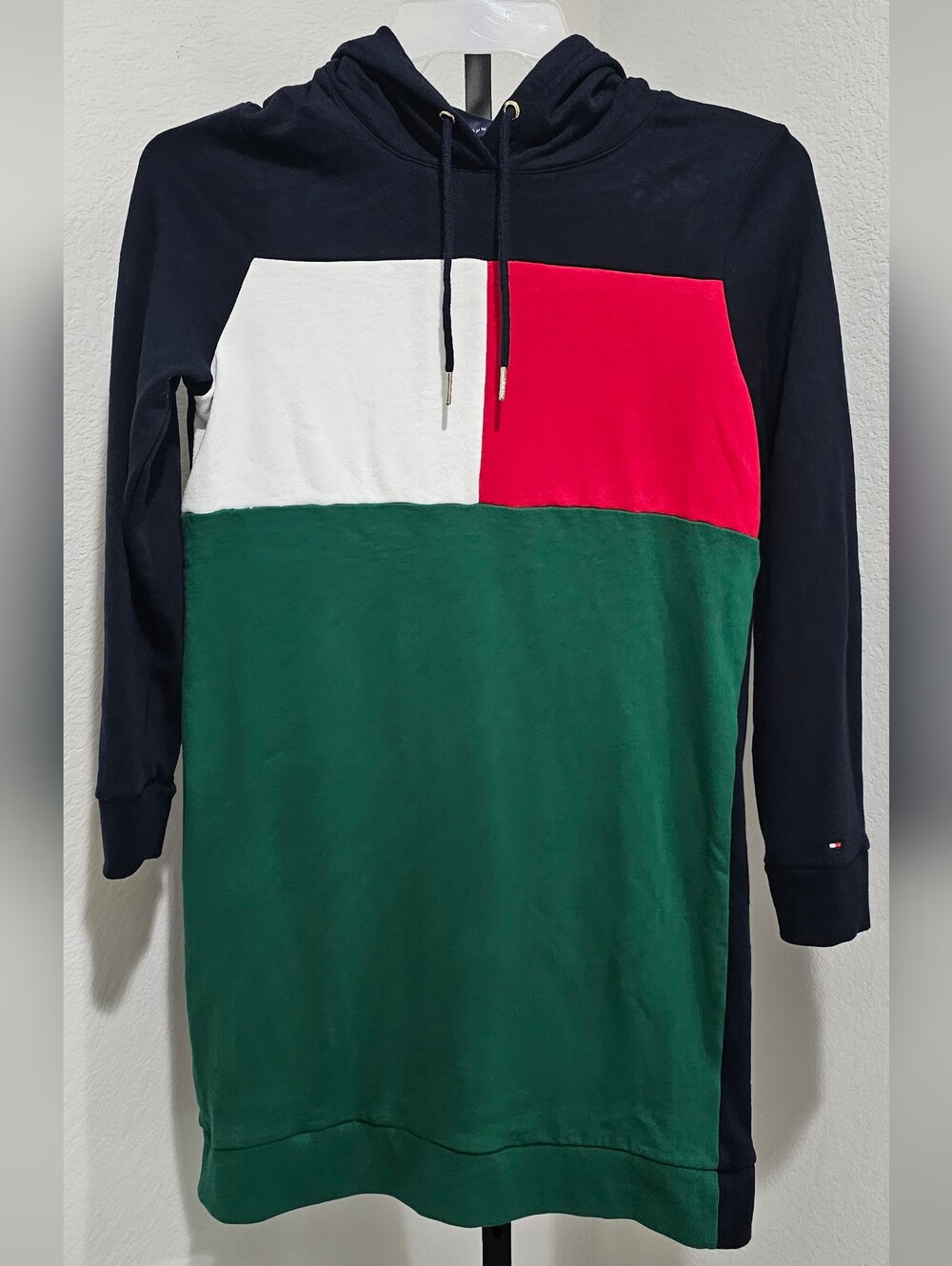 Tommy Hilfiger Colorblock Sweater Hoodie Dress